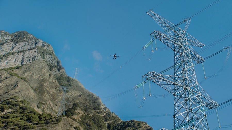 inspeção de linhas de energia com o matrice 300